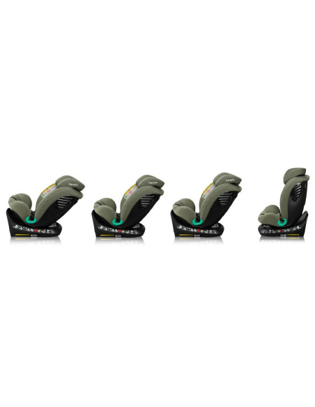 BN-LO-BASTIAAN_ONE_I-SIZE_GREEN_OLIVE,Scaun auto, Lionelo, Bastiaan One i-Size, 4 in 1, Protectie laterala, Cu spatar inclinabil