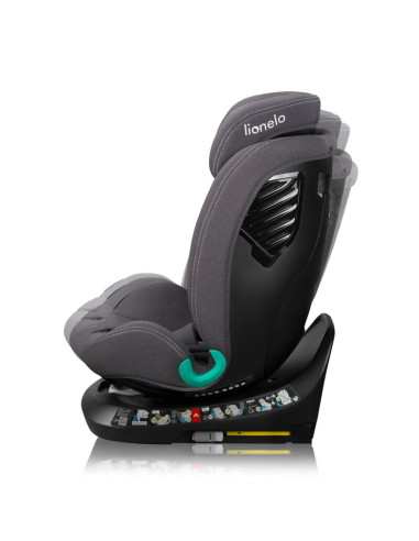 BN-LO-BASTIAAN_ONE_I-SIZE_GREY_STONE,Scaun auto, Lionelo, Bastiaan One i-Size, 4 in 1, Protectie laterala, Cu spatar inclinabil 