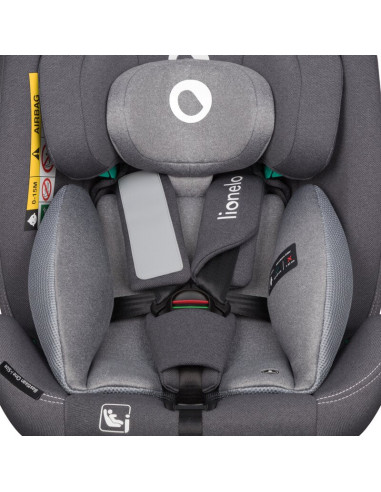 BN-LO-BASTIAAN_ONE_I-SIZE_GREY_STONE,Scaun auto, Lionelo, Bastiaan One i-Size, 4 in 1, Protectie laterala, Cu spatar inclinabil 