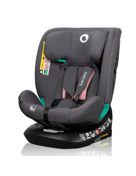 BN-LO-BASTIAAN_ONE_I-SIZE_PINK_ROSE,Scaun auto, Lionelo, Bastiaan One i-Size, 4 in 1, Protectie laterala, Cu spatar inclinabil i