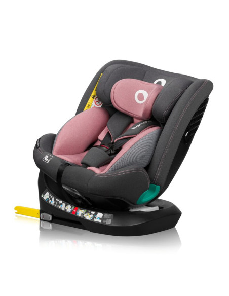 BN-LO-BASTIAAN_ONE_I-SIZE_PINK_ROSE,Scaun auto, Lionelo, Bastiaan One i-Size, 4 in 1, Protectie laterala, Cu spatar inclinabil i