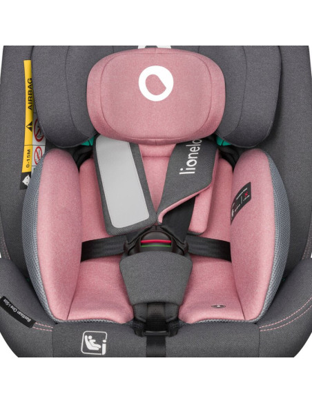 BN-LO-BASTIAAN_ONE_I-SIZE_PINK_ROSE,Scaun auto, Lionelo, Bastiaan One i-Size, 4 in 1, Protectie laterala, Cu spatar inclinabil i