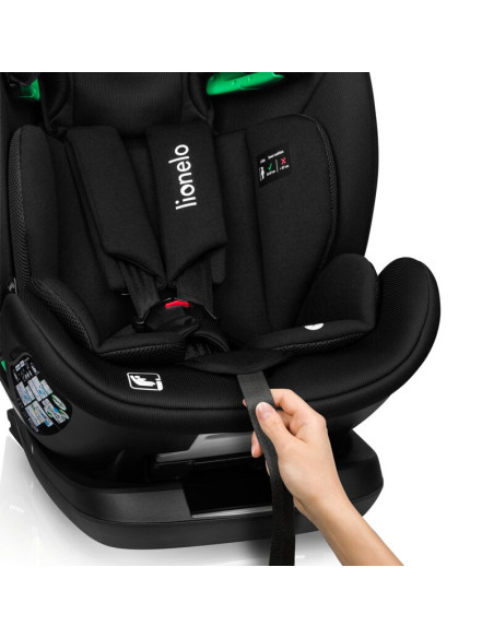 BN-LO-LAVENDER_I-SIZE_BLACK_CARBON,Scaun auto, Lionelo, Lavender I-size, Isofix, Cu centura TopTether, Cu spatar inclinabil in 5