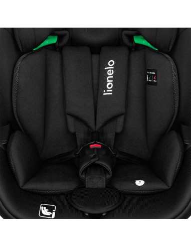 BN-LO-LAVENDER_I-SIZE_BLACK_CARBON,Scaun auto, Lionelo, Lavender I-size, Isofix, Cu centura TopTether, Cu spatar inclinabil in 5
