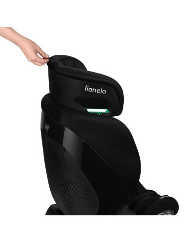 BN-LO-LAVENDER_I-SIZE_BLACK_CARBON,Scaun auto, Lionelo, Lavender I-size, Isofix, Cu centura TopTether, Cu spatar inclinabil in 5