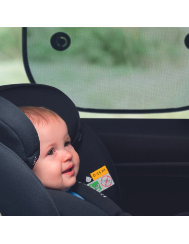 BN-LO-SUNSHADE_BLACK,Set 2 parasolare auto, Lionelo, Sunshade, Universal, Cu ventuze, Include saculet depozitare, 44x38 cm, Negr