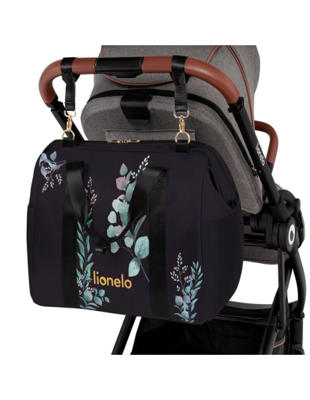 BN-LO-IDA_GOLDEN_MOMENTS,Geanta pentru mamici, Lionelo, Ida, Golden Moments, Editie limitata, Cu multiple compartimente, Negru
