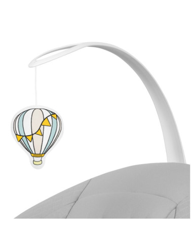 BN-LO-IRIS_GREY_CONCRETE,Balansoar, Lionelo, Iris, 2 in 1, Rotire 360 grade, Electric, Cu 3 moduri de leganare, Cu 5 trepte de v