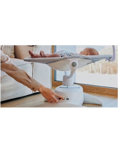 BN-LO-IRIS_GREY_CONCRETE,Balansoar, Lionelo, Iris, 2 in 1, Rotire 360 grade, Electric, Cu 3 moduri de leganare, Cu 5 trepte de v