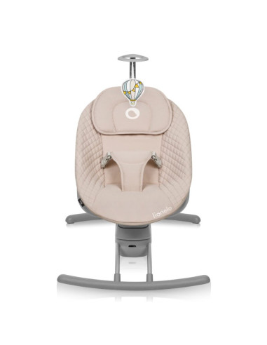 BN-LO-RIO_BEIGE_LATTE,Leagan, Lionelo, Rio, Electric, Cu 3 viteze de leganare, Cu 8 melodii, Cu telecomanda, Cu husa detasabila,