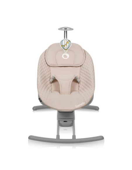 BN-LO-RIO_BEIGE_LATTE,Leagan, Lionelo, Rio, Electric, Cu 3 viteze de leganare, Cu 8 melodii, Cu telecomanda, Cu husa detasabila,