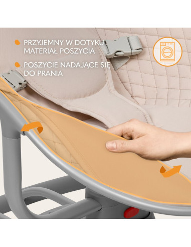 BN-LO-RIO_BEIGE_LATTE,Leagan, Lionelo, Rio, Electric, Cu 3 viteze de leganare, Cu 8 melodii, Cu telecomanda, Cu husa detasabila,