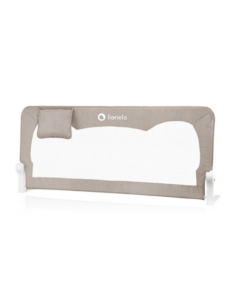 BN-LO-HANNA_BEIGE_MELANGE,Protectie laterala pat, Lionelo, Hanna, Cu buzunar accesorii, 150x66 cm, Conform cu standardul europea