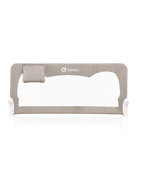 BN-LO-HANNA_BEIGE_MELANGE,Protectie laterala pat, Lionelo, Hanna, Cu buzunar accesorii, 150x66 cm, Conform cu standardul europea