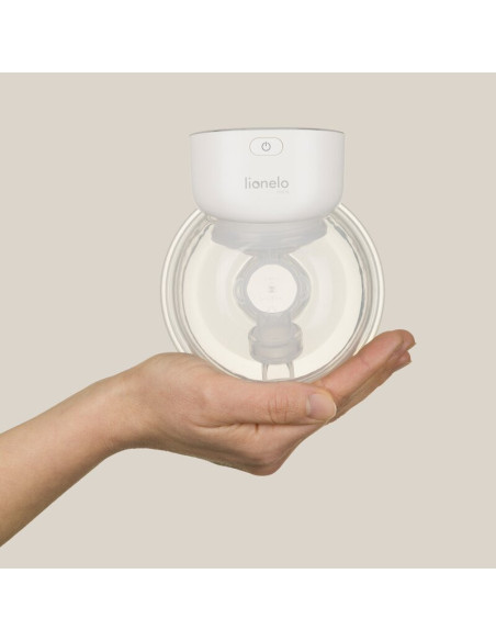 BN-LOC-FIDI_FREE_SIMPLE_WHITE_NATURAL,Pompa de san, Lionelo, Fidi Free Simple, Portabila, Cu accesorii, Hands-free, 9 functii de