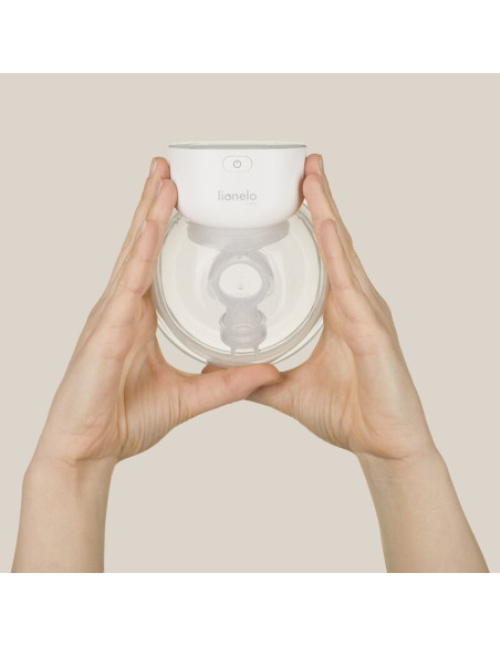 BN-LOC-FIDI_FREE_SIMPLE_WHITE_NATURAL,Pompa de san, Lionelo, Fidi Free Simple, Portabila, Cu accesorii, Hands-free, 9 functii de