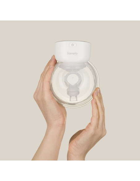 BN-LOC-FIDI_FREE_SIMPLE_WHITE_NATURAL,Pompa de san, Lionelo, Fidi Free Simple, Portabila, Cu accesorii, Hands-free, 9 functii de