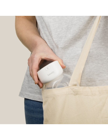 BN-LOC-FIDI_FREE_SIMPLE_WHITE_NATURAL,Pompa de san, Lionelo, Fidi Free Simple, Portabila, Cu accesorii, Hands-free, 9 functii de