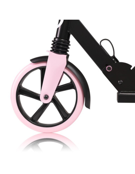 BN-LO-LUCA_BLACK_CARBON_PINK,Trotineta, Lionelo, Luca, Pentru copii sau adulti, Ultrapliabila, Pana la 100 Kg, Conform cu standa