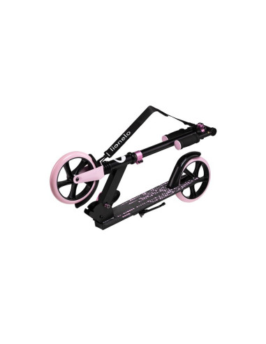 BN-LO-LUCA_BLACK_CARBON_PINK,Trotineta, Lionelo, Luca, Pentru copii sau adulti, Ultrapliabila, Pana la 100 Kg, Conform cu standa