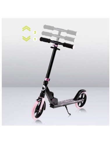 BN-LO-LUCA_BLACK_CARBON_PINK,Trotineta, Lionelo, Luca, Pentru copii sau adulti, Ultrapliabila, Pana la 100 Kg, Conform cu standa