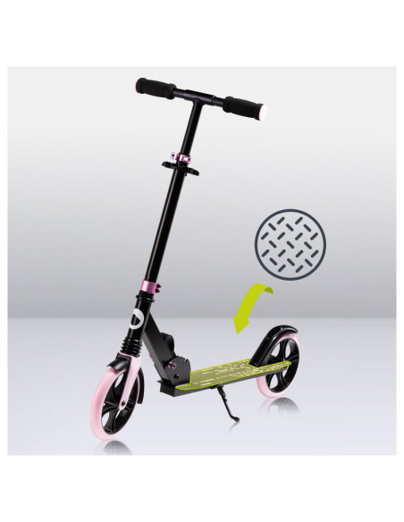 BN-LO-LUCA_BLACK_CARBON_PINK,Trotineta, Lionelo, Luca, Pentru copii sau adulti, Ultrapliabila, Pana la 100 Kg, Conform cu standa
