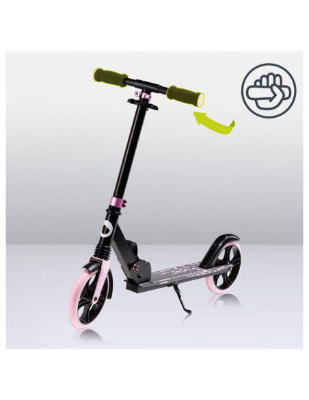 BN-LO-LUCA_BLACK_CARBON_PINK,Trotineta, Lionelo, Luca, Pentru copii sau adulti, Ultrapliabila, Pana la 100 Kg, Conform cu standa
