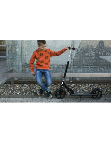 BN-LO-LUCA_BLACK_CARBON_PINK,Trotineta, Lionelo, Luca, Pentru copii sau adulti, Ultrapliabila, Pana la 100 Kg, Conform cu standa