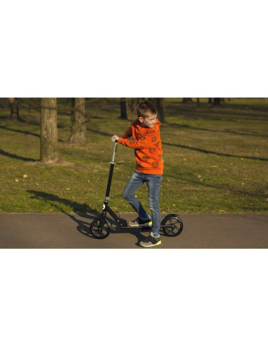 BN-LO-LUCA_BLACK_CARBON_PINK,Trotineta, Lionelo, Luca, Pentru copii sau adulti, Ultrapliabila, Pana la 100 Kg, Conform cu standa