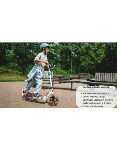 BN-LO-LUCA_BLACK_CARBON_PINK,Trotineta, Lionelo, Luca, Pentru copii sau adulti, Ultrapliabila, Pana la 100 Kg, Conform cu standa