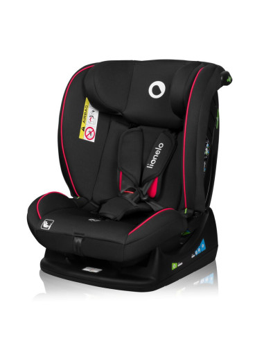 BN-LO-AART_I-SIZE_BLACK_CARBON_RED,Scaun auto, Lionelo, Aart i-Size, Cu spatar inclinabil in 4 pozitii, Cu tetiera reglabila in 
