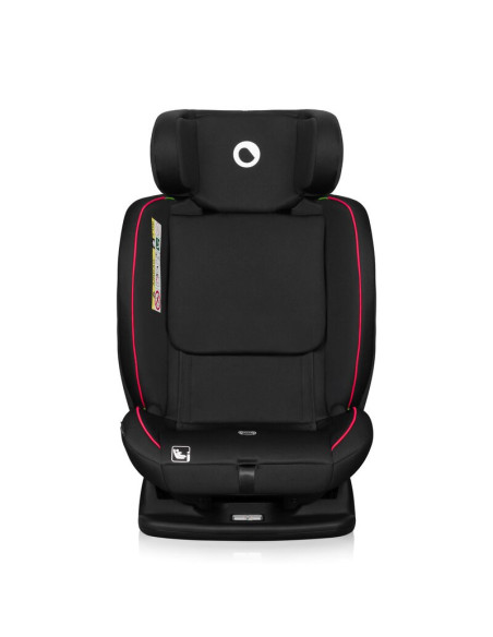 BN-LO-AART_I-SIZE_BLACK_CARBON_RED,Scaun auto, Lionelo, Aart i-Size, Cu spatar inclinabil in 4 pozitii, Cu tetiera reglabila in 