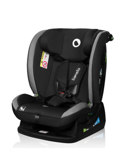 BN-LO-AART_I-SIZE_GREY_GRAPHITE,Scaun auto, Lionelo, Aart i-Size, Cu spatar inclinabil in 4 pozitii, Cu tetiera reglabila in 13 