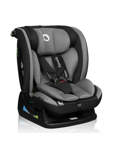 BN-LO-AART_I-SIZE_GREY_GRAPHITE,Scaun auto, Lionelo, Aart i-Size, Cu spatar inclinabil in 4 pozitii, Cu tetiera reglabila in 13 