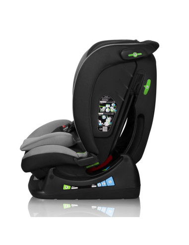 BN-LO-AART_I-SIZE_GREY_GRAPHITE,Scaun auto, Lionelo, Aart i-Size, Cu spatar inclinabil in 4 pozitii, Cu tetiera reglabila in 13 