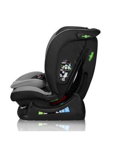 BN-LO-AART_I-SIZE_GREY_GRAPHITE,Scaun auto, Lionelo, Aart i-Size, Cu spatar inclinabil in 4 pozitii, Cu tetiera reglabila in 13 