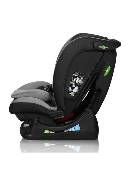 BN-LO-AART_I-SIZE_GREY_GRAPHITE,Scaun auto, Lionelo, Aart i-Size, Cu spatar inclinabil in 4 pozitii, Cu tetiera reglabila in 13 