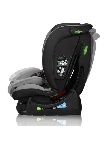 BN-LO-AART_I-SIZE_GREY_GRAPHITE,Scaun auto, Lionelo, Aart i-Size, Cu spatar inclinabil in 4 pozitii, Cu tetiera reglabila in 13 