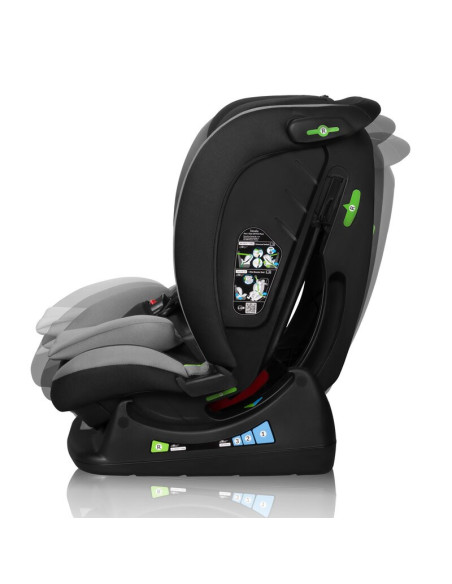 BN-LO-AART_I-SIZE_GREY_GRAPHITE,Scaun auto, Lionelo, Aart i-Size, Cu spatar inclinabil in 4 pozitii, Cu tetiera reglabila in 13 