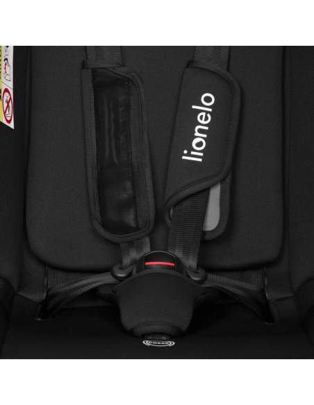 BN-LO-AART_I-SIZE_GREY_GRAPHITE,Scaun auto, Lionelo, Aart i-Size, Cu spatar inclinabil in 4 pozitii, Cu tetiera reglabila in 13 