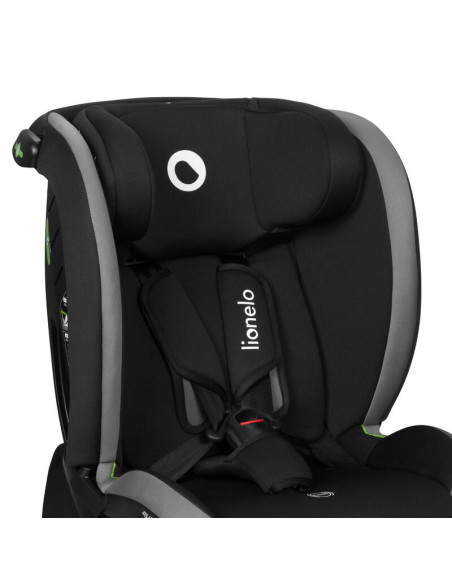 BN-LO-AART_I-SIZE_GREY_GRAPHITE,Scaun auto, Lionelo, Aart i-Size, Cu spatar inclinabil in 4 pozitii, Cu tetiera reglabila in 13 