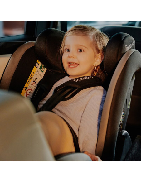 BN-LO-AART_I-SIZE_GREY_GRAPHITE,Scaun auto, Lionelo, Aart i-Size, Cu spatar inclinabil in 4 pozitii, Cu tetiera reglabila in 13 