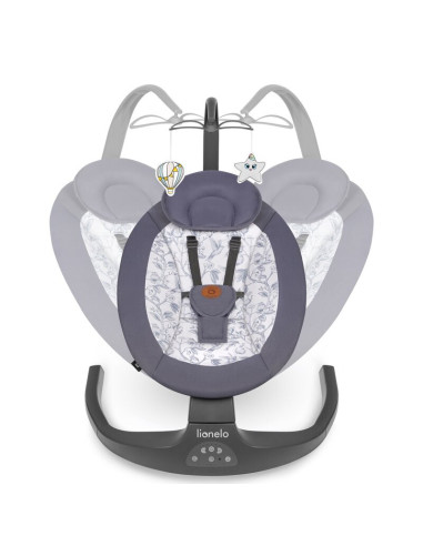 BN-LO-RALF_GREY_WHITE,Balansoar si sezlong, Lionelo, Ralf, 2 in 1, Electric, Cu telecomanda si cablu USB, Cu miscare laterala de