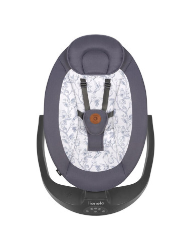 BN-LO-RALF_GREY_WHITE,Balansoar si sezlong, Lionelo, Ralf, 2 in 1, Electric, Cu telecomanda si cablu USB, Cu miscare laterala de