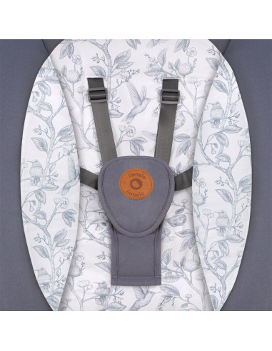 BN-LO-RALF_GREY_WHITE,Balansoar si sezlong, Lionelo, Ralf, 2 in 1, Electric, Cu telecomanda si cablu USB, Cu miscare laterala de