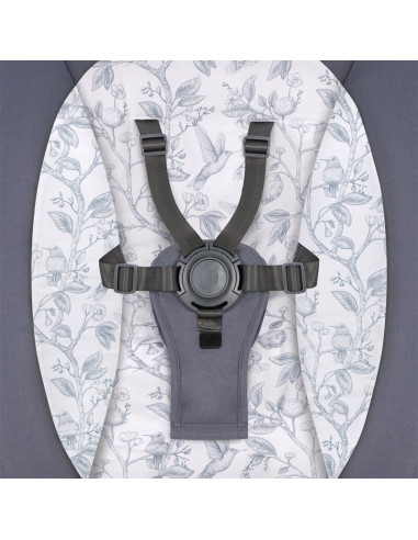 BN-LO-RALF_GREY_WHITE,Balansoar si sezlong, Lionelo, Ralf, 2 in 1, Electric, Cu telecomanda si cablu USB, Cu miscare laterala de