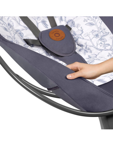 BN-LO-RALF_GREY_WHITE,Balansoar si sezlong, Lionelo, Ralf, 2 in 1, Electric, Cu telecomanda si cablu USB, Cu miscare laterala de