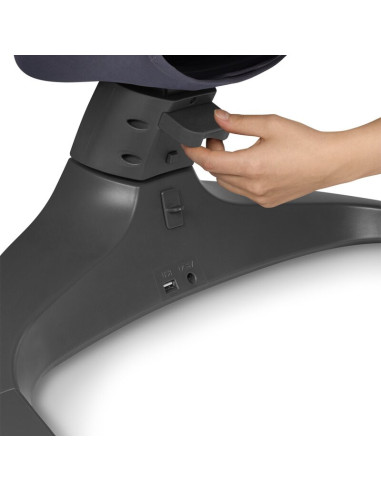 BN-LO-RALF_GREY_WHITE,Balansoar si sezlong, Lionelo, Ralf, 2 in 1, Electric, Cu telecomanda si cablu USB, Cu miscare laterala de