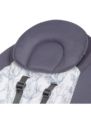 BN-LO-RALF_GREY_WHITE,Balansoar si sezlong, Lionelo, Ralf, 2 in 1, Electric, Cu telecomanda si cablu USB, Cu miscare laterala de