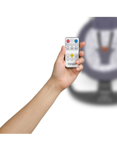 BN-LO-RALF_GREY_WHITE,Balansoar si sezlong, Lionelo, Ralf, 2 in 1, Electric, Cu telecomanda si cablu USB, Cu miscare laterala de